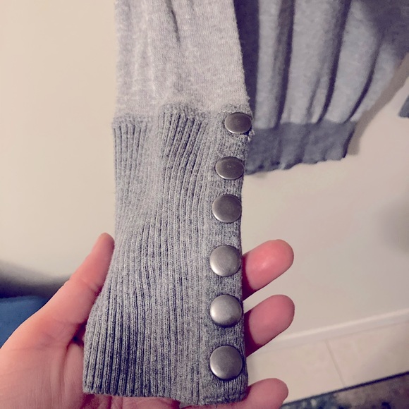 Shrinking Violent Long Grey Sweater Crew Neck Thin Sweater Women’s Extra Small - Picture 3 of 5